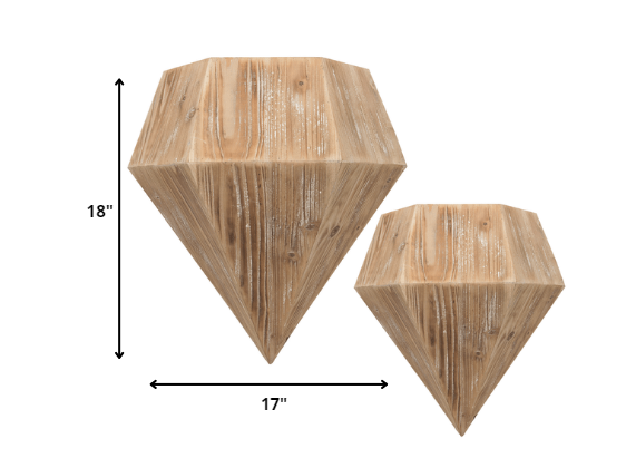 17' X 18' X 8' Natural Wood Shelves (Set of 2)