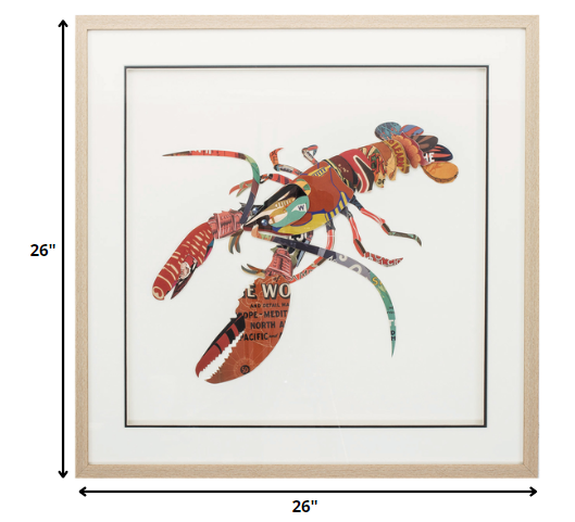 26' X 26' Paper Collage Lobster