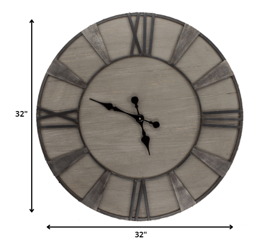 32' X 32' Driftwood Clock