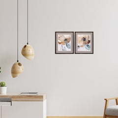 23' X 27' Brushed Silver Frame Watercolor Poppy (Set of 2)