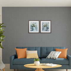 24' X 28' Distressed Wood Toned Frame Country Bouquet (Set of 2)