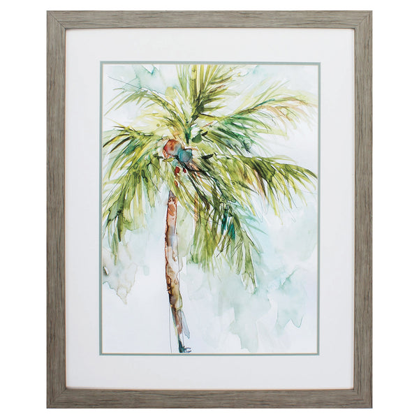 27' X 33' Woodtoned Frame Palm Breezes I