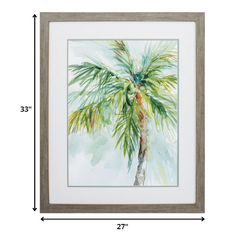 27' X 33' Woodtoned Frame Palm Breezes II