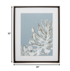 26' X 32' Brushed Silver Frame La Naturaleza On Gray I