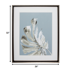 26' X 32' Brushed Silver Frame La Naturaleza On Gray II