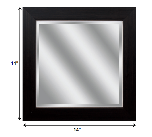 14' X 14' Woodtoned Frame Beveled Mirror