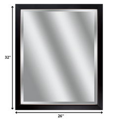 26' X 32' Woodtoned Frame Beveled Mirror
