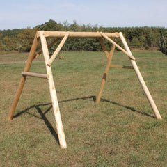 87" X 70" X 65"  Natural Wood Double Swing A-Frame