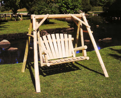 70" X 70" X 65"  Natural Wood Yard Swing