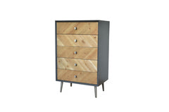 16.75 x 25.5 x 41 Gray Wood Cabinet