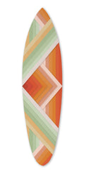 Retro Mod Orange Surfboard Wall Art