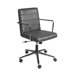 25.20" X 25.20" X 35.83" Low Back Office Chair in Gray with Brushed Nickel Base