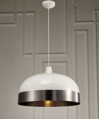 22 X 22 X 13.5 Silver Aluminum Pendant Lamp