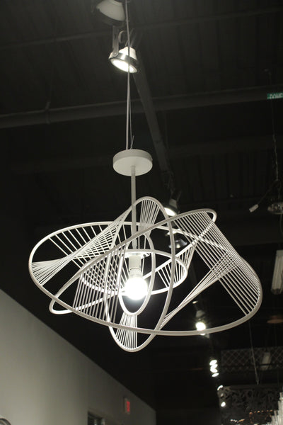 33 X 16.5 White Aluminum Pendant Lamp