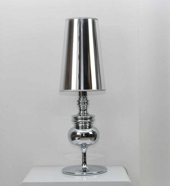 7 X 7 X 22 Silver Carbon Steel Table Lamp