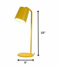 5 X 5 X 23 Yellow Gray Carbon Steel Table Lamp