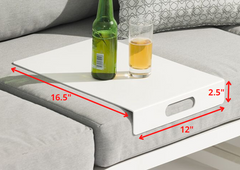 16.5 X 12 X 2.5 White Aluminum Aluminum Tray