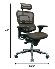 26.5" x 29" x 46" Orange Mesh Chair