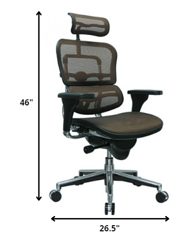 26.5" x 29" x 46" Black Mesh Chair