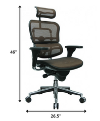 26.5" x 29" x 46" Black Mesh Chair