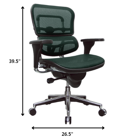 26.5" x 29" x 39.5" Green Mesh Chair