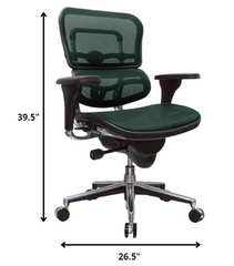 26.5" x 29" x 39.5" Green Mesh Chair
