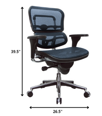 26.5" x 29" x 39.5" Blue Mesh Chair