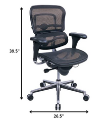 26.5" x 29" x 39.5" Black Mesh Chair