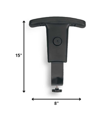 15" x 14" x 8" Black Adjustable Armrests Chair