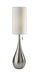 Brushed Steel Metal Teardrop Table Lamp