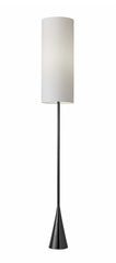 Dramatic Floor Lamp Bell Shaped Base in Black Nickel Finish Metal