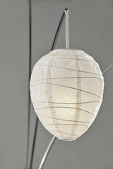 11" X 46"X 82" Brushed steel Metal Arc Lamp