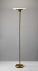 Triple Leg Brass Metal LED Torchiere