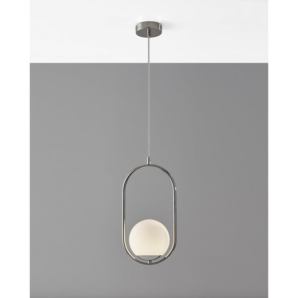 Hanging Globe Light in Loop Pendant