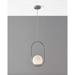 Hanging Globe Light in Loop Pendant