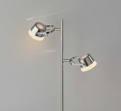 Hollywood Spotlight Brushed Steel Metal LED Table Lamp