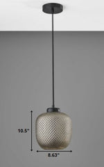 Dotty Mercury Glass Bronze Metal Pendant