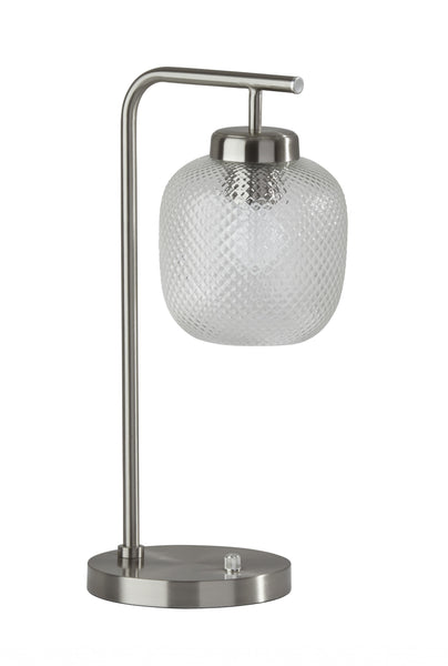Brushed Steel Metal Dotty Desk Lamp