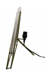 Designer White Marble and Brass Table Lamp
