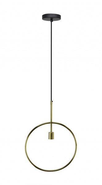 Matte Brass Circular Pendant Lamp