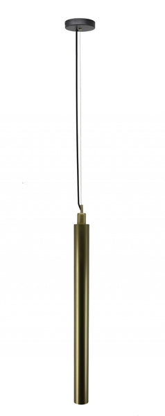 Matte Brass Cylindrical Pendant Lamp