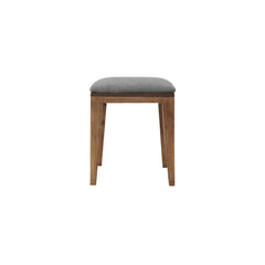 Gray and Natural Acacia Wood Stool