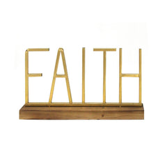 Metal and Wood Faith Table Top