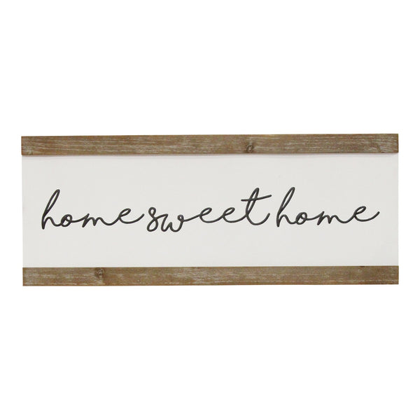 Scripted Home Sweet Home Metal & Wood Wall Decor