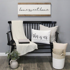 Scripted Home Sweet Home Metal & Wood Wall Decor