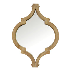 Moroccan Quatrefoil Wood Wall Mirror