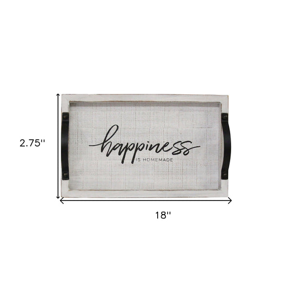 Black Handcrafted Wood Tray