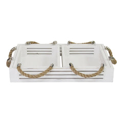 S 3 Hampton Nesting Wood with Metal Handles Trays