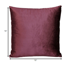 Majestic Purple Velvet 18 Square Pillow