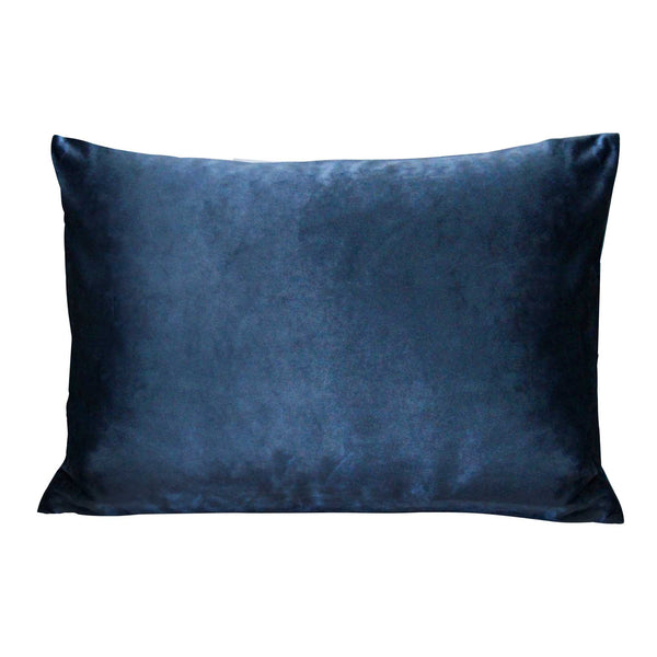 Royal Blue Velvet Lumbar Throw Pillow
